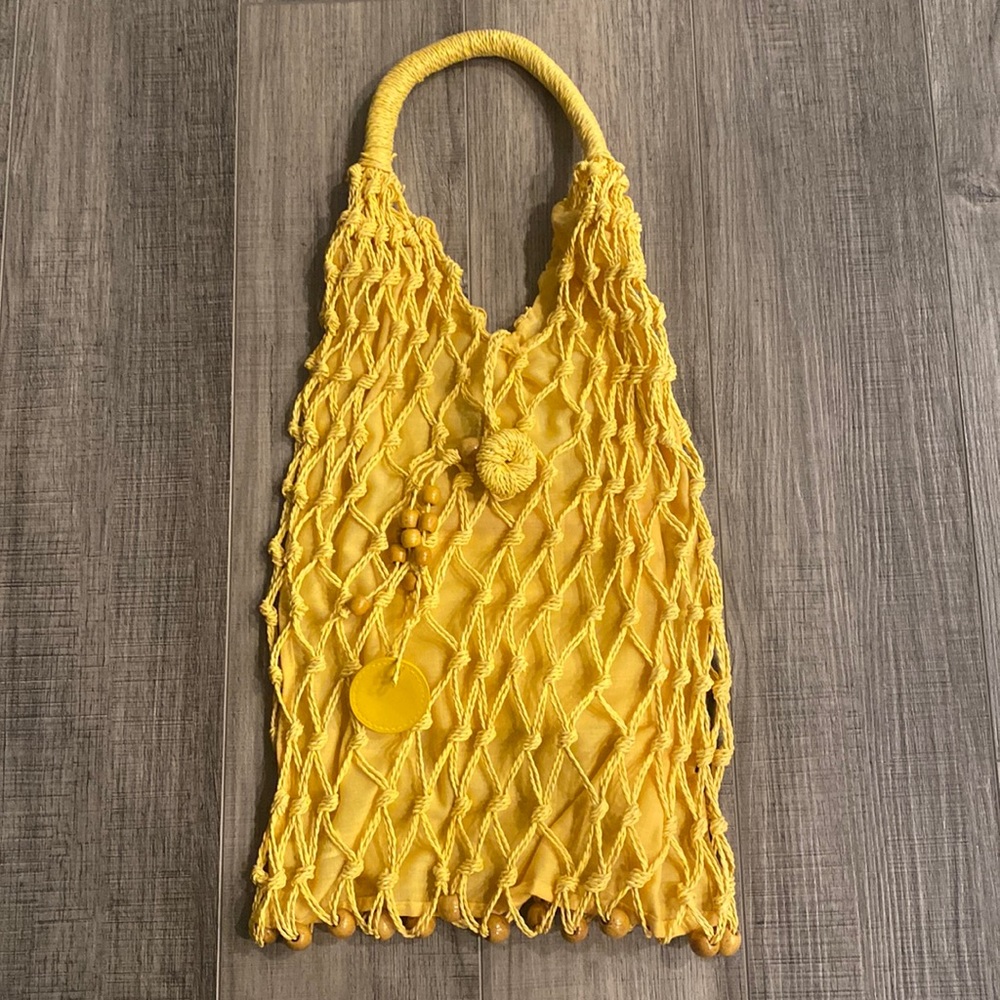 YELLOW STRAW BAG